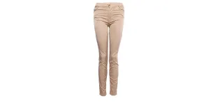 7 For All Mankind 7 Para toda la humanidad, Pantalón beige con estampado ornamental.. 