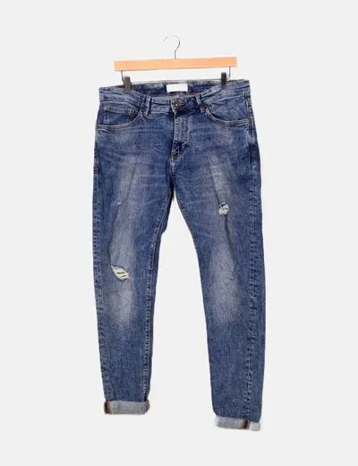 Celio Pantalón denim detalle ripped