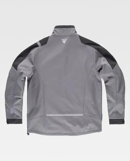 Chaqueta Workshell combinada Color Gris+Negro