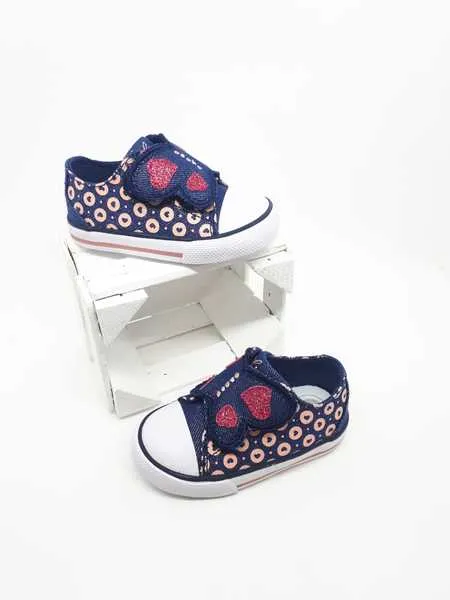 deportiva chicco giaky, denim glitter