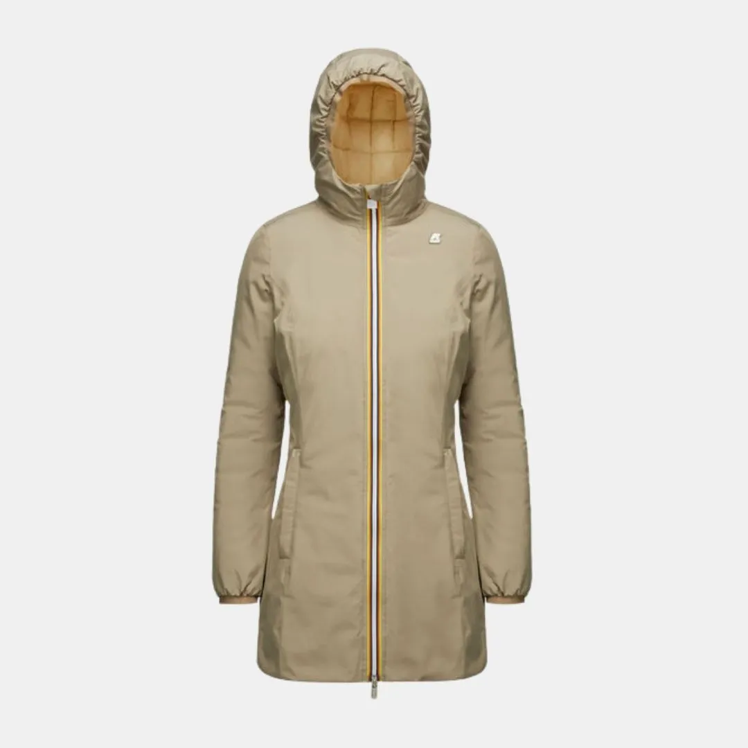 K-Way Jacket Denise Eco Stretch Thermo Reversible Beige T-Beige