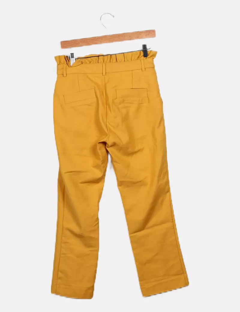 Mango Pantalón amarillo chino