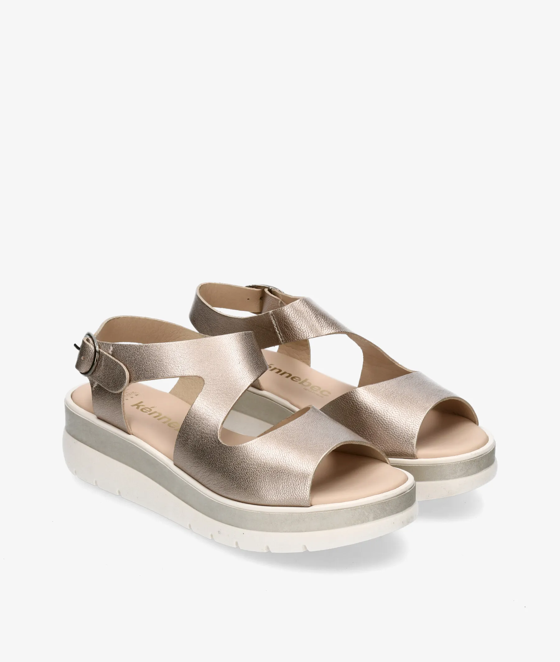 Sandalias Kénnebec  450 en taupe metalizado