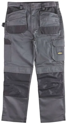 Site Jackal, pantalón de trabajo, gris/negro (cintura 40, largo 30)