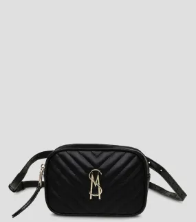 Steve Madden Bolso cangurera negro Benrico capitonado Mujer