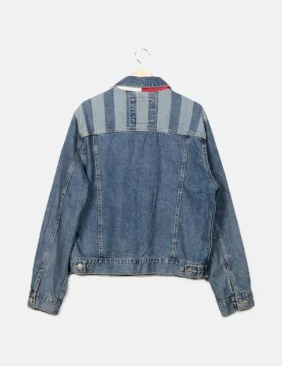 Tommy Hilfiger Chaqueta denim azul estampado