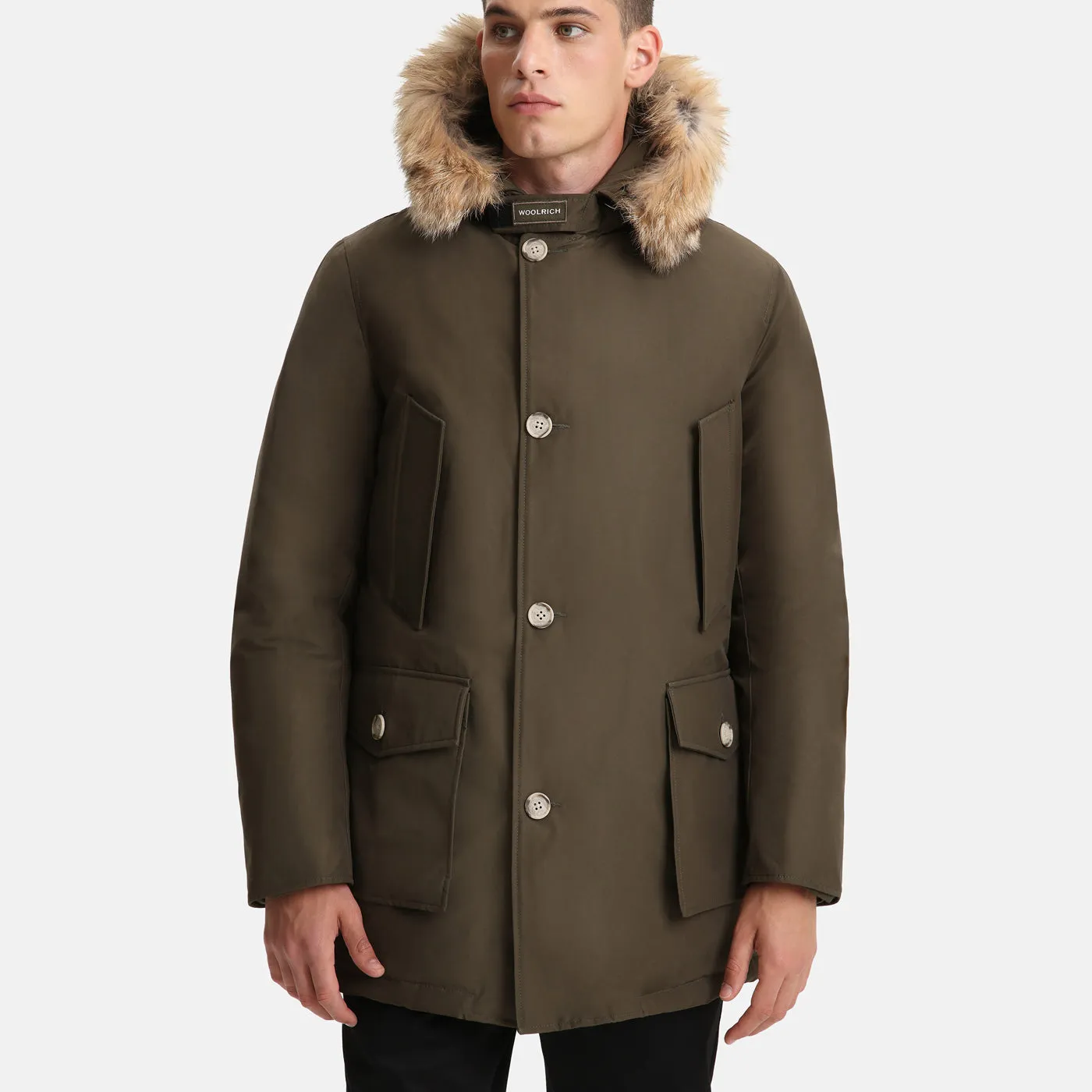 Woolrich Arctic Detachable Fur Parka Men's Dark Green