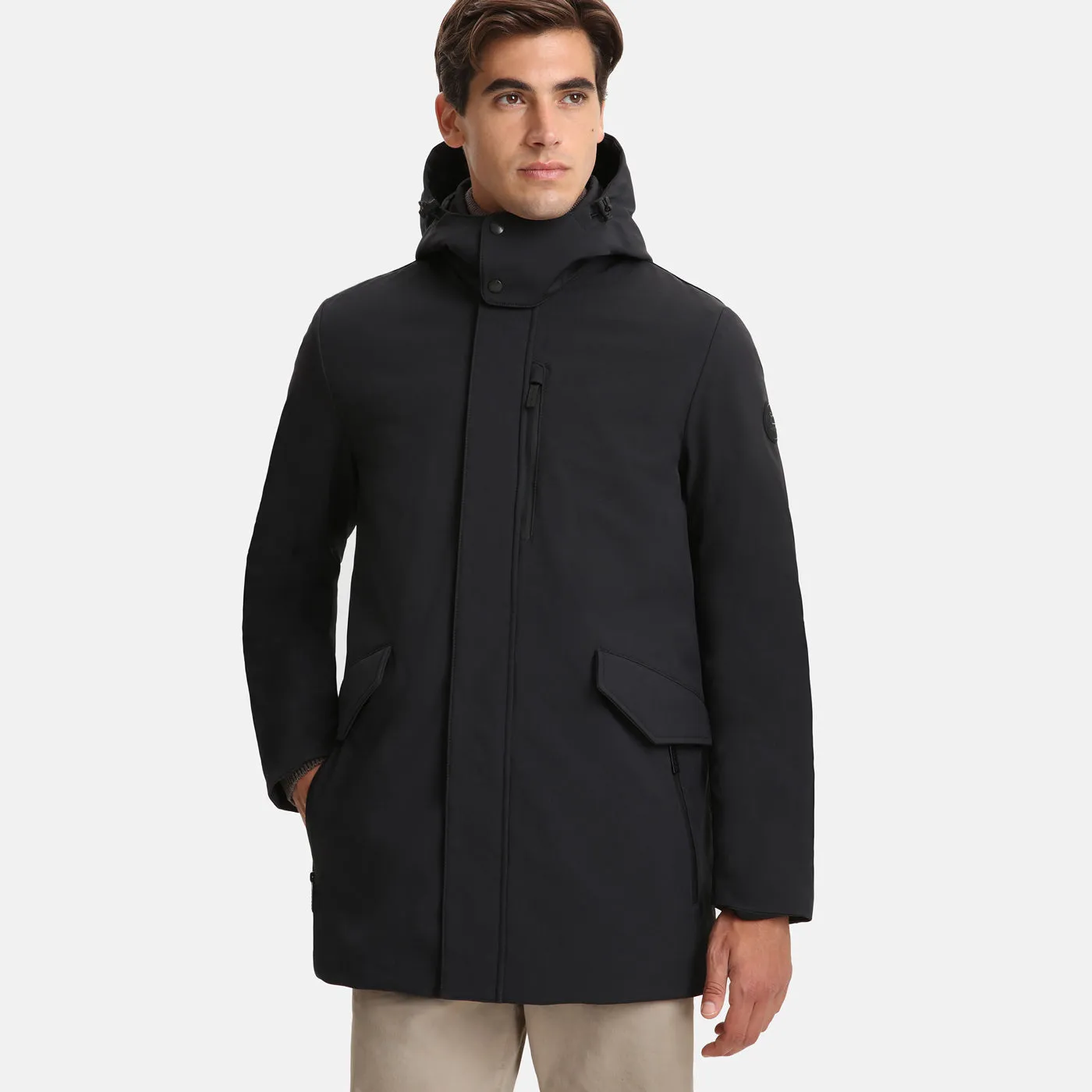 Woolrich Barrow Mac Soft Shell Coat Black