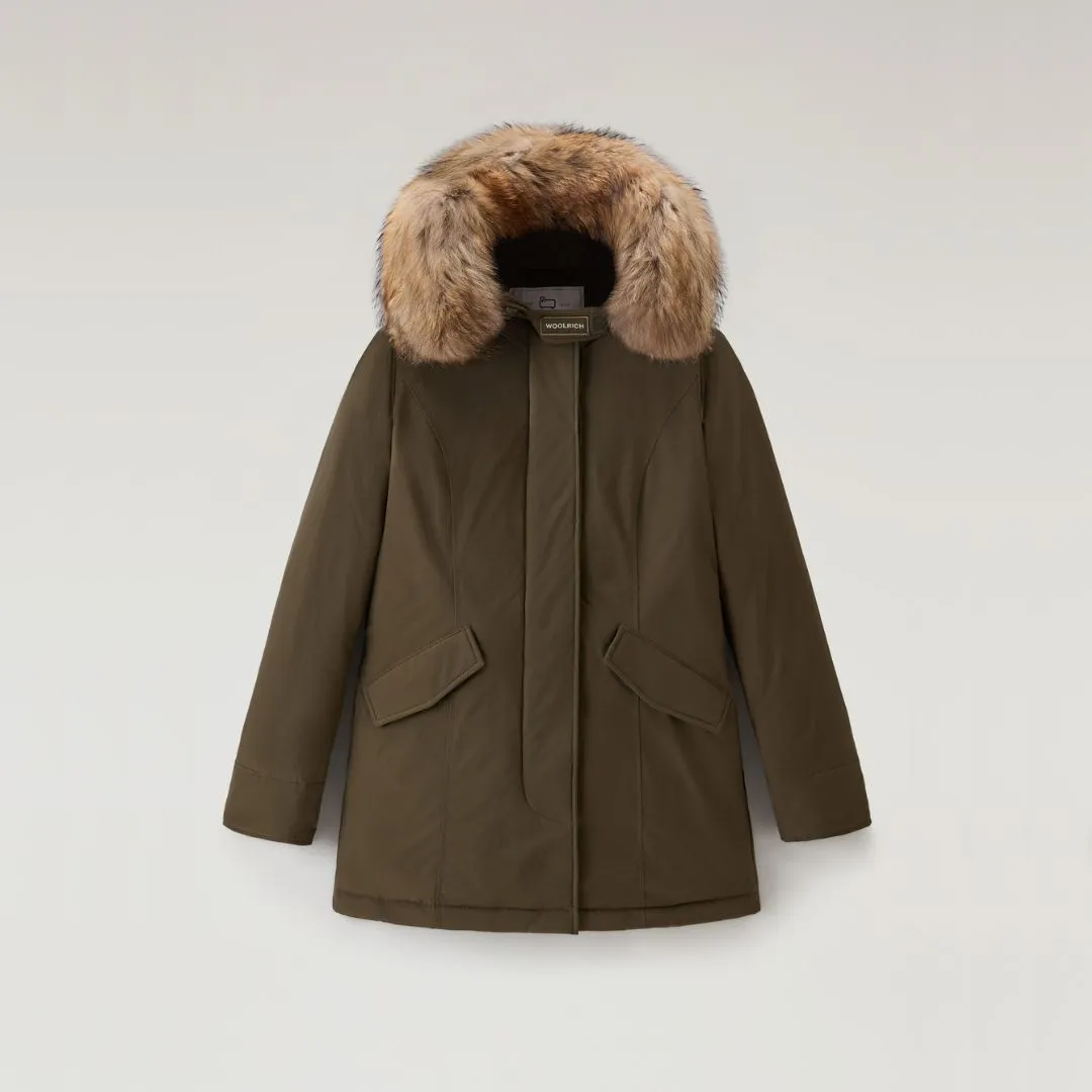 Woolrich Luxury Arctic Raccoon Parka Women's Dark Green