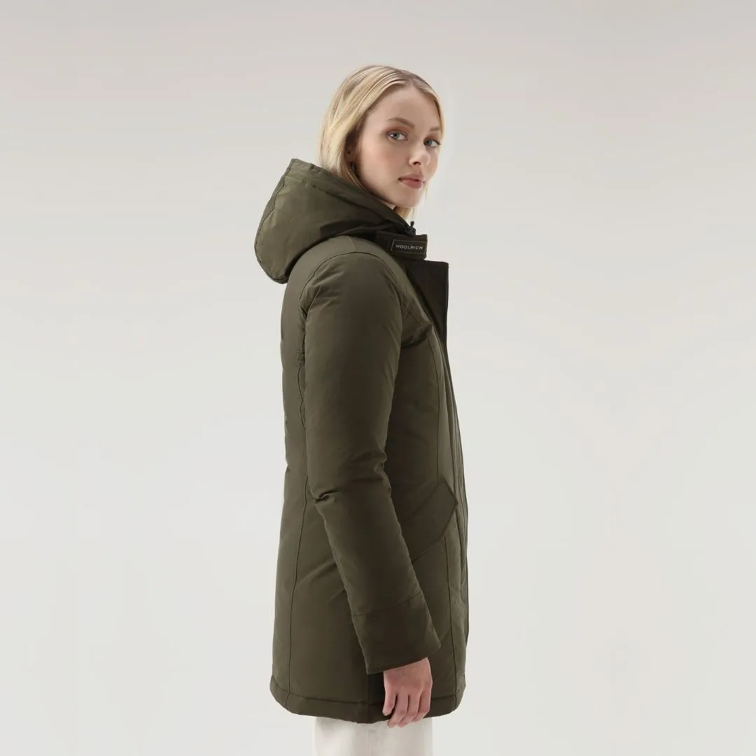 Woolrich Luxury Arctic Raccoon Parka Women's Dark Green